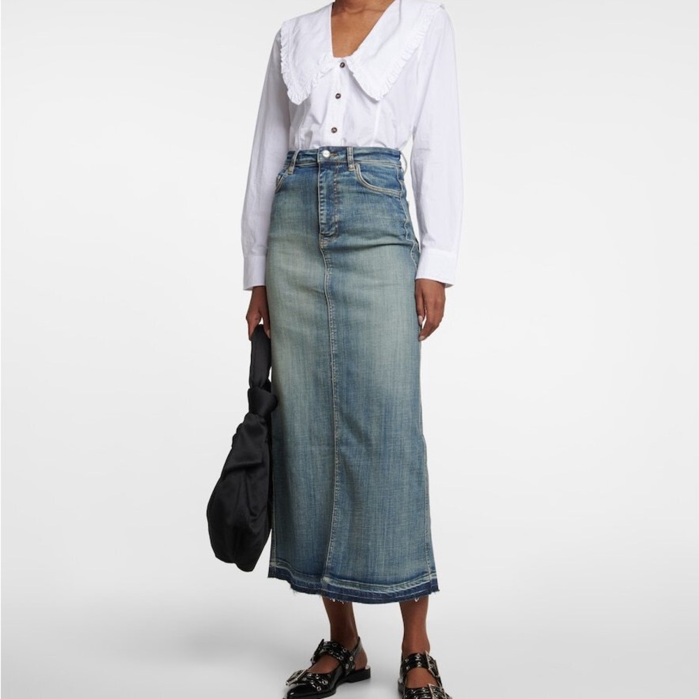 Ganni Denim Maxi Skirt size 36